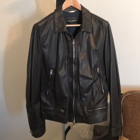 Men’s Dolce & Gabbana leather jacket size 50